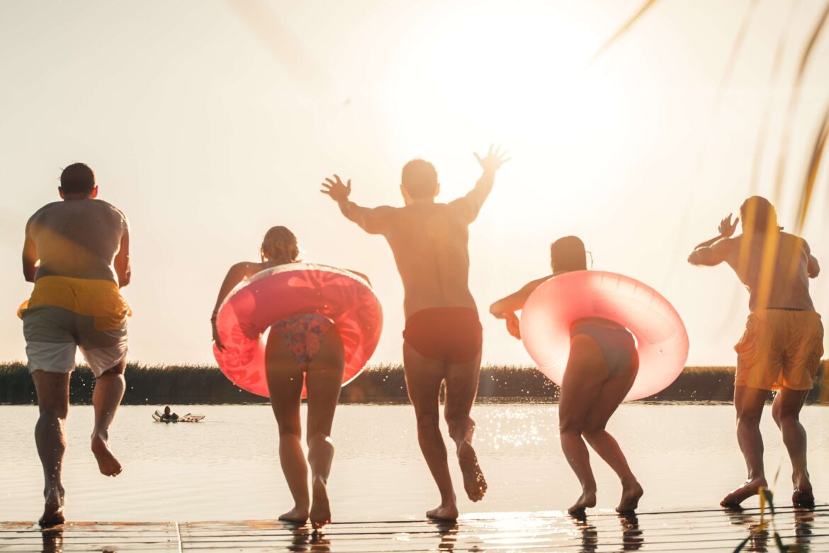 Children in Minnesota Swimming.