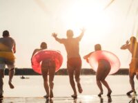 Children in Minnesota Swimming.